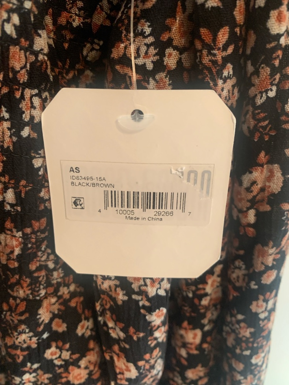 Altar'd State Black Floral Off-Shoulder Mini Dress Size XL - Picture 4 of 6